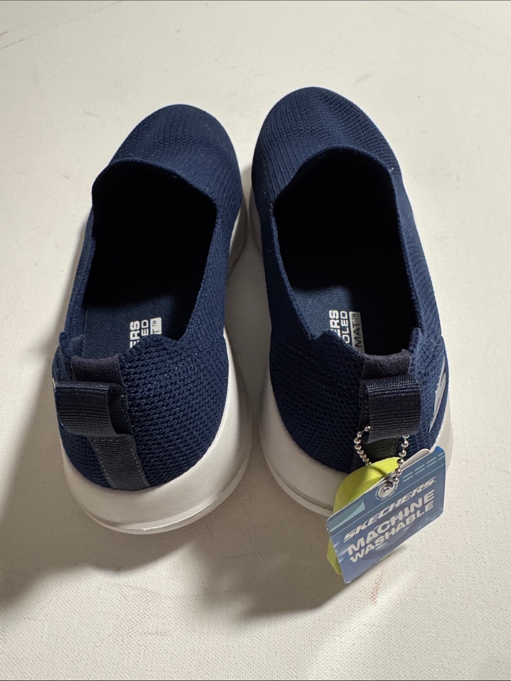 Skechers Slip On Shoes Mens 8 Navy Mesh - Picture 4 of 5